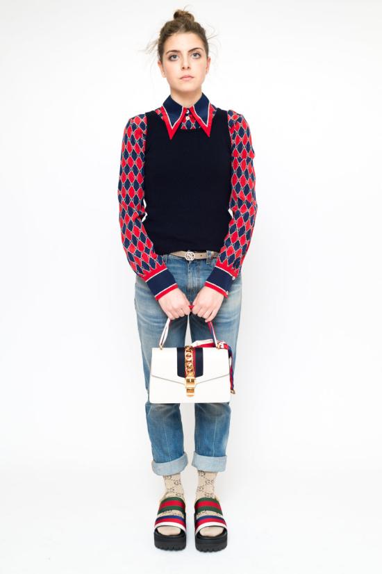 25FW 라 로즈 민소매 티셔츠 GDC22806C 20102 Blue Navy - LA ROSE