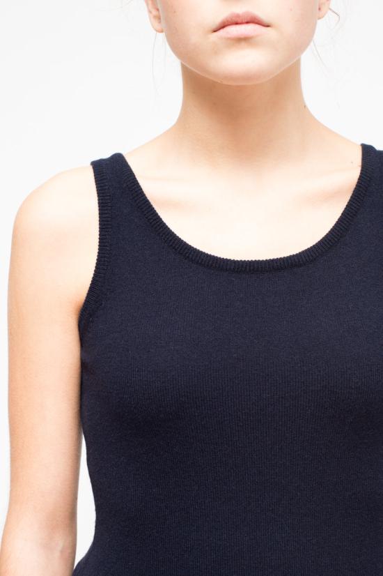 25FW 라 로즈 민소매 티셔츠 GDC22806C 20102 Blue Navy - LA ROSE