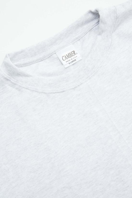 캠버 반팔 티셔츠 맥스 웨이트 헤비웨이트 티셔츠 그레이 헤더 - CAMBER