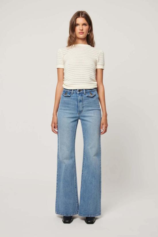  롤라스 데님 팬츠 이스트코스트 플레어 리아 브래드 블루 - ROLLAS