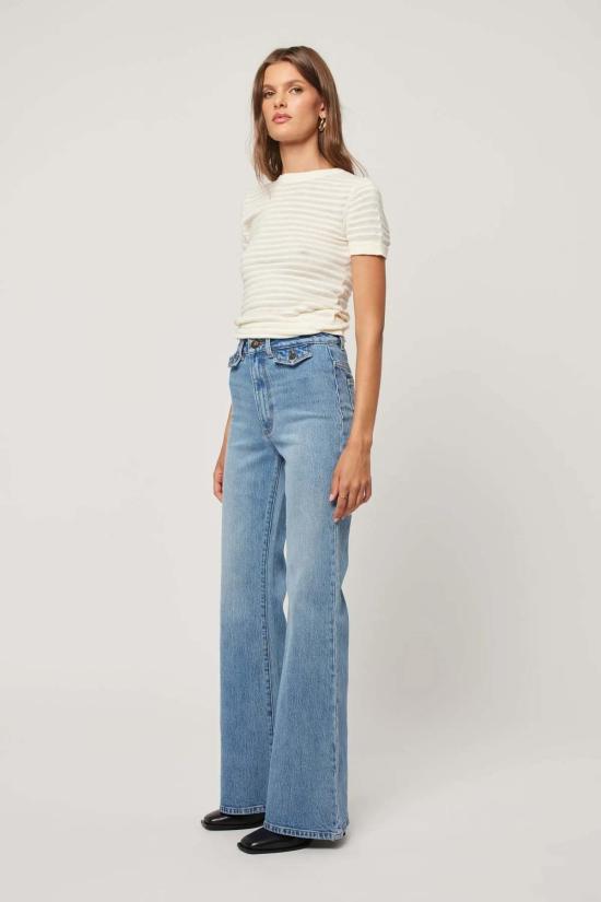  롤라스 데님 팬츠 이스트코스트 플레어 리아 브래드 블루 - ROLLAS