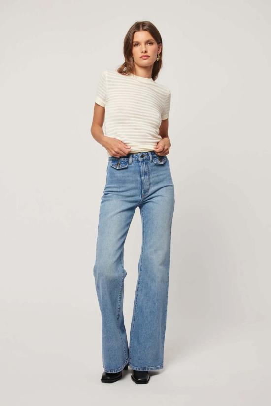  롤라스 데님 팬츠 이스트코스트 플레어 리아 브래드 블루