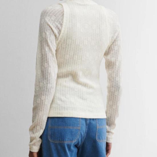  레이첼 코미 스웨터 야구 티셔츠 블랙/아이보리 - RACHEL COMEY