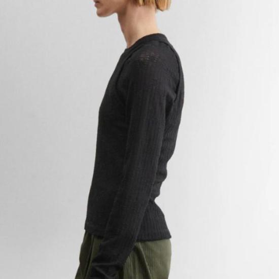  레이첼 코미 스웨터 야구 티셔츠 블랙/아이보리 - RACHEL COMEY