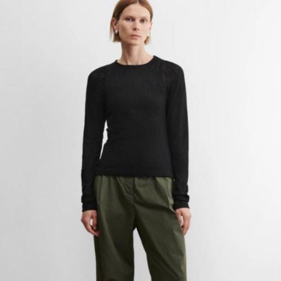  레이첼 코미 스웨터 야구 티셔츠 블랙/아이보리 - RACHEL COMEY
