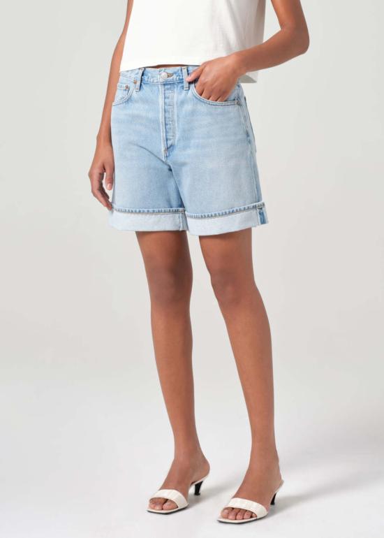  에이골디 데님 숏팬츠 아골드 데임 커프드 숏 텐션 - AGOLDE