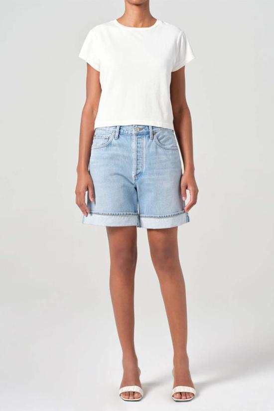 에이골디 데님 숏팬츠 아골드 데임 커프드 숏 텐션