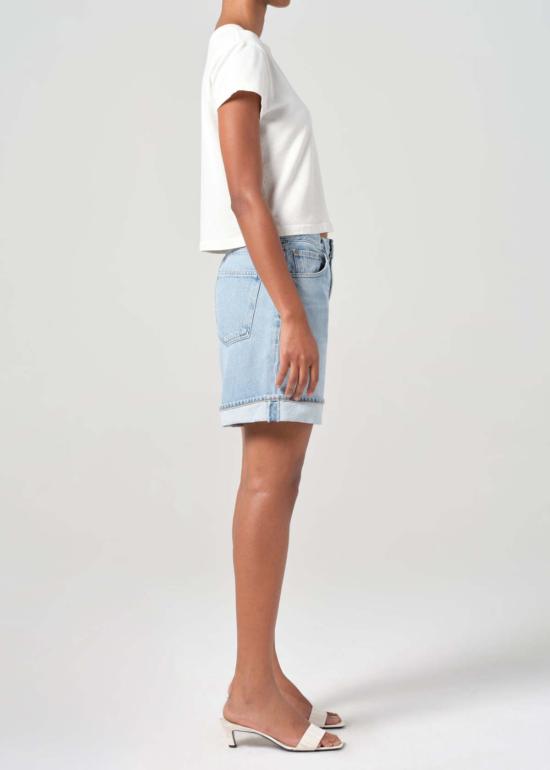  에이골디 데님 숏팬츠 아골드 데임 커프드 숏 텐션 - AGOLDE