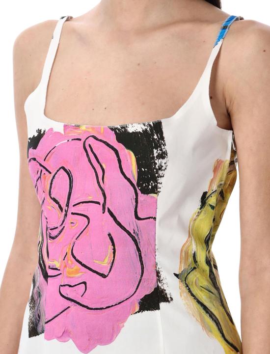 25SS 마르니 민소매 티셔츠 TTMA0394A0UTC510 LYW01 WHITE MULTI ROSE - MARNI