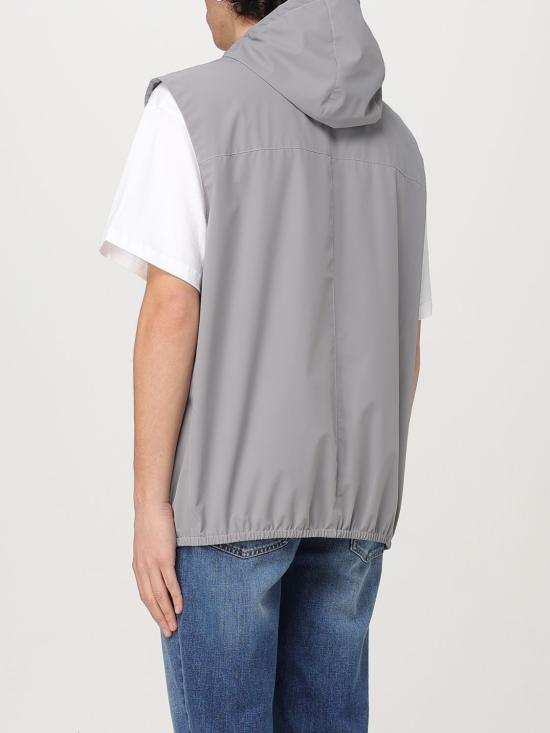 26SS 브루넬로 쿠치넬리 멤브레인 나일론 웨이스트코트 MM49A7450G C1704 GREY DOM - BRUNELLO CUCINELLI