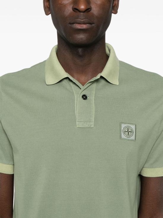 25SS 스톤 아일랜드 폴로 티셔츠 K1S1522002SCS0067V0055 SAGE GREEN DOM - STONE ISLAND