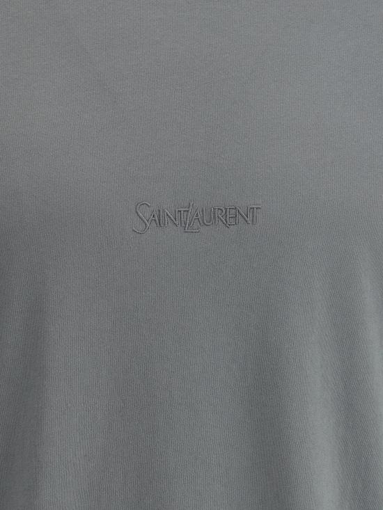 25SS 생로랑 반팔 티셔츠 818535YBHD2 1467 GREEN - SAINT LAURENT