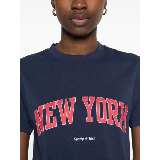 25SS 스포티앤리치 반팔 티셔츠 TO043606304BL DANAV BLUE - SPORTY & RICH