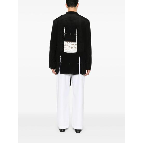 25SS 요지 야마모토 코트 HPJ13502 BLACK - YOHJI YAMAMOTO