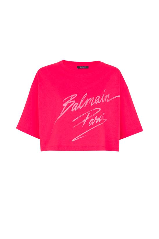 25SS 발망 반팔 티셔츠 EF0EE020BD01 OKG Fuchsia vif fuchsia