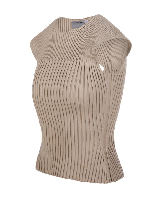 25SS 누드 민소매 티셔츠 1101E25030 243 STRAW - NUDE