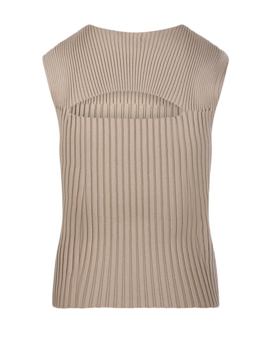 25SS 누드 민소매 티셔츠 1101E25030 243 STRAW - NUDE