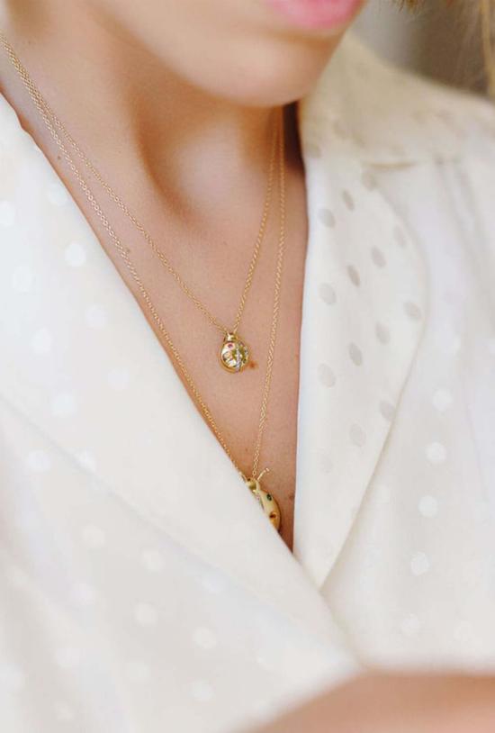  에리네스 목걸이/팬던트 멀티 컬러 베이비 레이디버그 목걸이 - ERINESS