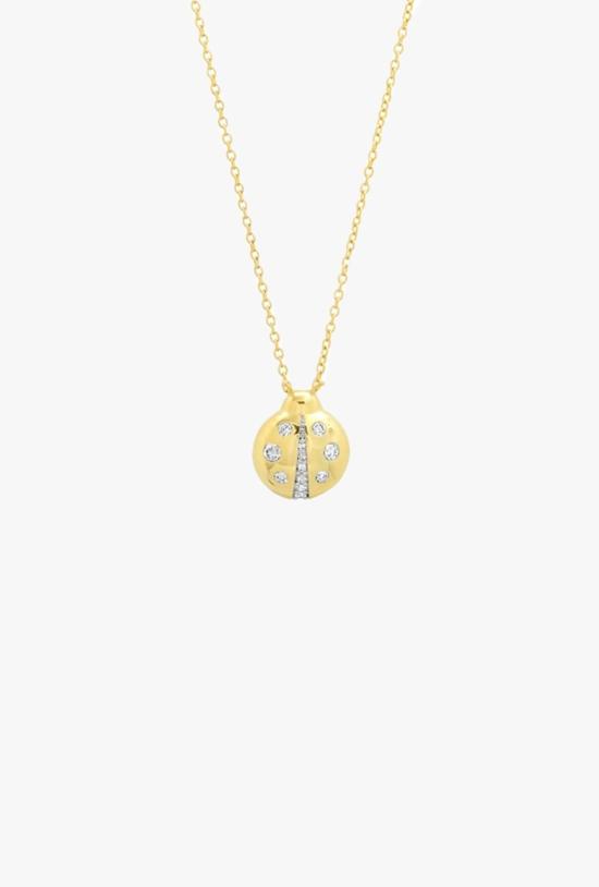  에리네스 목걸이/팬던트 다이아몬드 베이비 레이디버그 네크리스