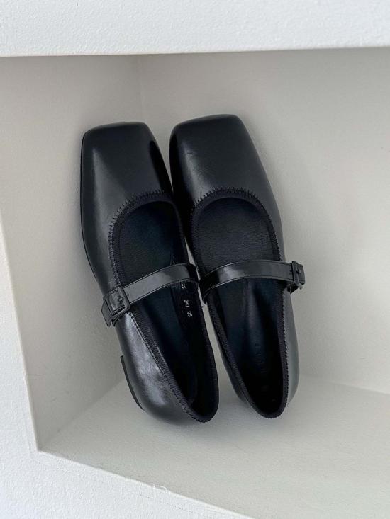  더 엔케이씨 스토어 힐/펌프스 Nkc 스토어 스퀘어 토 메리 제인 플랫 블랙