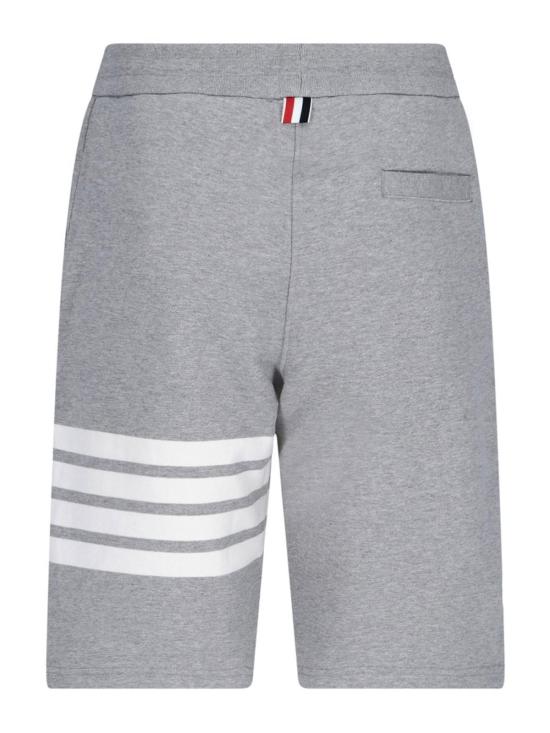  톰브라운 RWB 코튼 사선 버뮤다 숏팬츠 MJQ012H00535068 Grey - THOM BROWNE