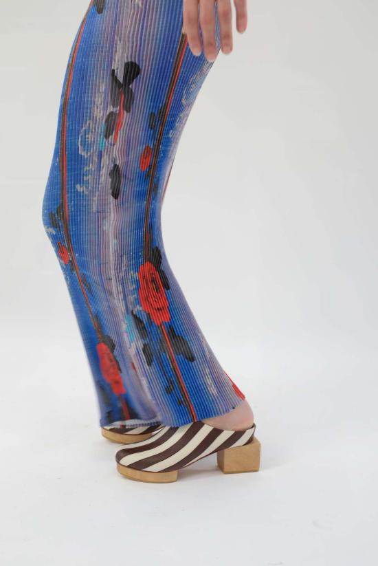  베클리나 뮬/슬리퍼 마티스 플랫폼 뮬 오프 화이트/카스타냐 - BEKLINA