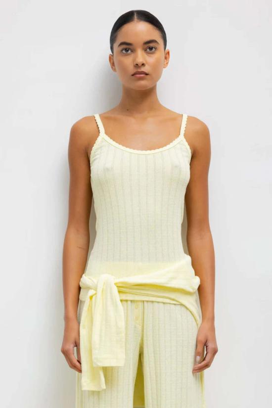  리셋 반팔 티셔츠 레셋 포인텔 클래식 탱크탑 카나리아 - LESET