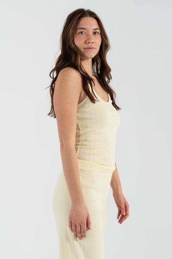  리셋 반팔 티셔츠 레셋 포인텔 클래식 탱크탑 카나리아 - LESET