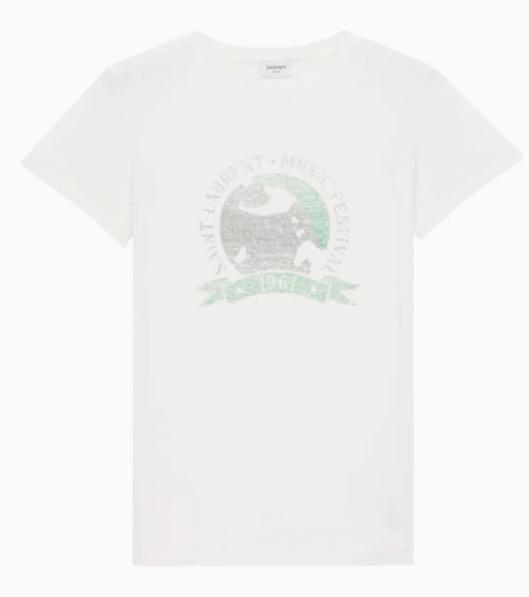 25SS 생로랑 반팔 티셔츠 817047Y37YJ9010 DOM