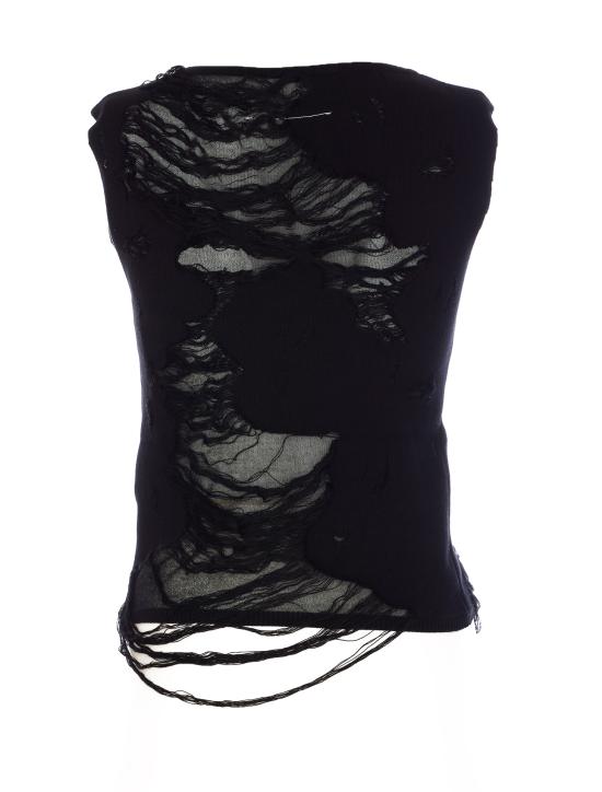 25SS MM6 메종마르지엘라 민소매 티셔츠 S62NC0169 M13121900 Black - MM6 MAISON MARGIELA