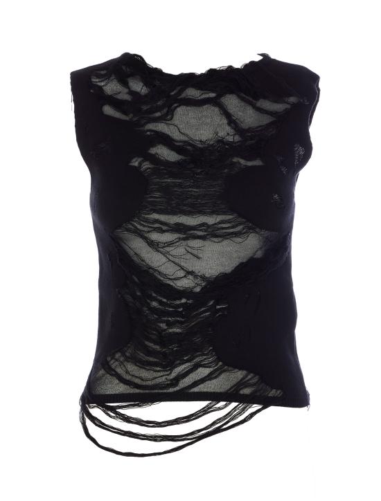 25SS MM6 메종마르지엘라 민소매 티셔츠 S62NC0169 M13121900 Black