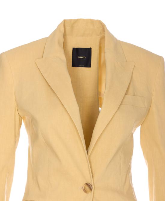 25SS 핑코 수트 자켓 104818 A0IMC23 Yellow - PINKO