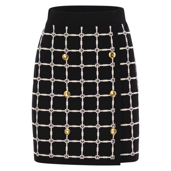 25SS 엘리자베타프랜치 미디 스커트 GK10B51E2 BLACK BUTTER