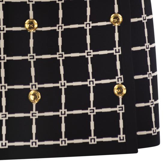 25SS 엘리자베타프랜치 미디 스커트 GK10B51E2 BLACK BUTTER - ELISABETTA FRANCHI