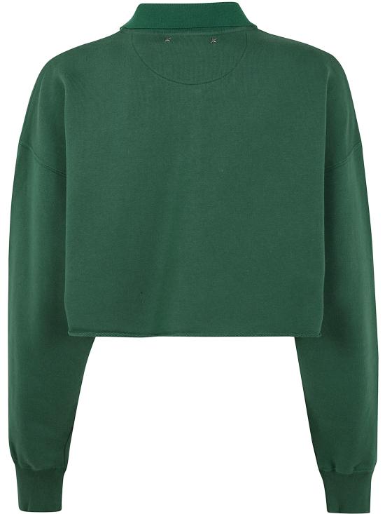 25SS 골든구스 긴팔 티셔츠 GWP02200 P001888 35913 35913 HUNTER GREEN HERITAGE WHITE - GOLDEN GOOSE