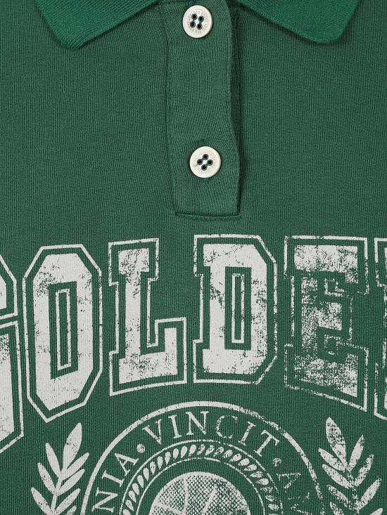 25SS 골든구스 긴팔 티셔츠 GWP02200 P001888 35913 35913 HUNTER GREEN HERITAGE WHITE - GOLDEN GOOSE