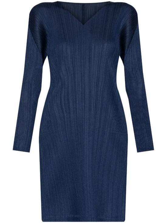 25SS 플리츠플리즈 블라우스 PP56JT122 75 NAVY