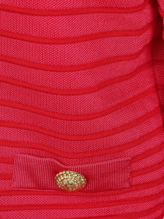 25SS 발망 가디건 EF0SK257KI38 OKO FUXIA RED - BALMAIN