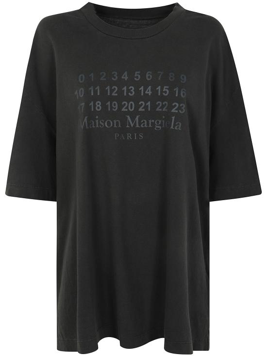 25SS 마르지엘라 반팔 티셔츠 S50GC0716 S24567 969 WASHED BLACK