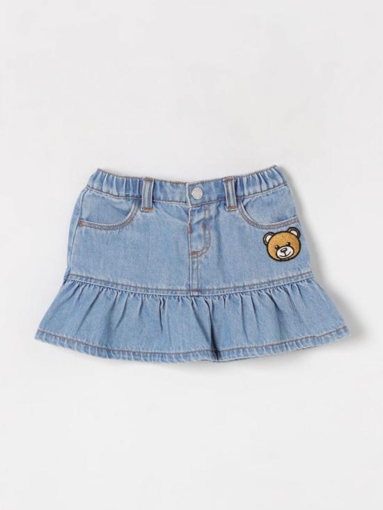25SS [키즈] 모스키노 스커트 MDJ01ML0E23 40140 Denim