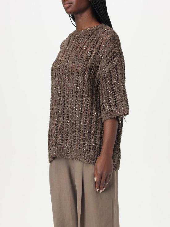 25SS 브루넬로 쿠치넬리 스웨터 MEA393120 CNN10 Brown - BRUNELLO CUCINELLI