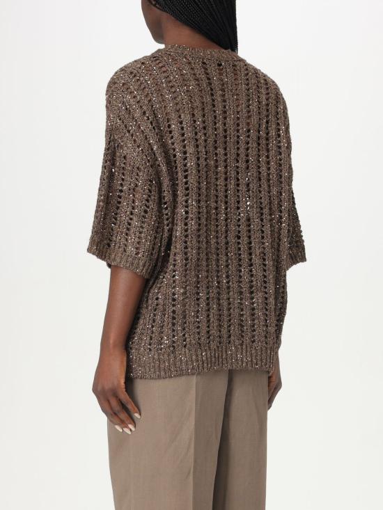 25SS 브루넬로 쿠치넬리 스웨터 MEA393120 CNN10 Brown - BRUNELLO CUCINELLI