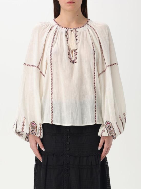 25SS 이자벨마랑에뚜왈 긴팔 티셔츠 HT0557FAC1J11E ECOE Beige