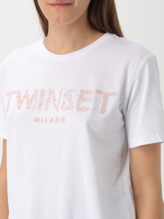 25FW 트윈셋 반팔 티셔츠 251TT2042 12518 White - TWINSET
