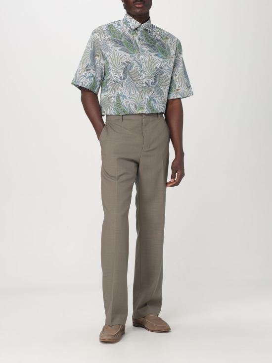 25FW 에트로 반팔 셔츠 MRIC001199SA5F1 X0883 Green - ETRO