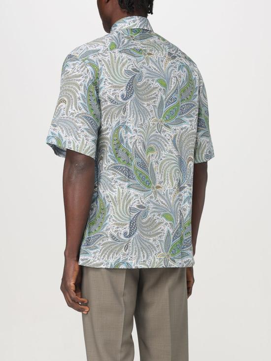 25FW 에트로 반팔 셔츠 MRIC001199SA5F1 X0883 Green - ETRO