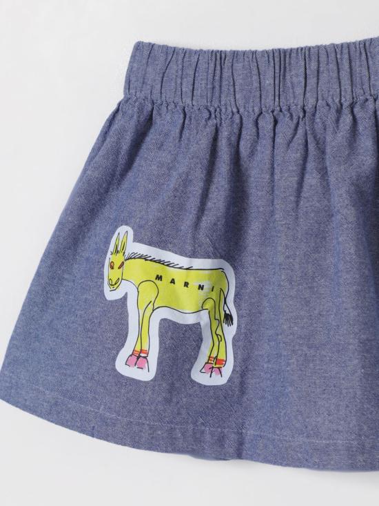 25SS [키즈] 마르니 스커트 M01386M00UN 0M01 Denim - MARNI