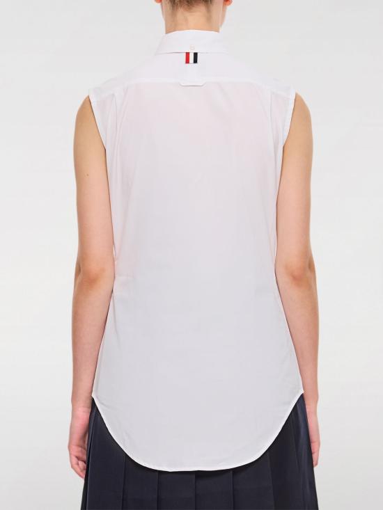 25SS 톰브라운 블라우스 FLL012E03113 100 White - THOM BROWNE