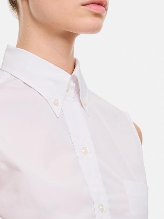 25SS 톰브라운 블라우스 FLL012E03113 100 White - THOM BROWNE