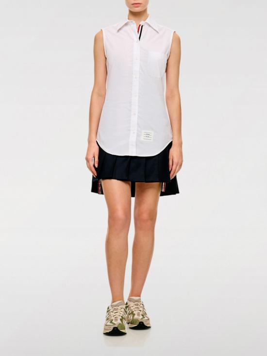 25SS 톰브라운 블라우스 FLL012E03113 100 White - THOM BROWNE